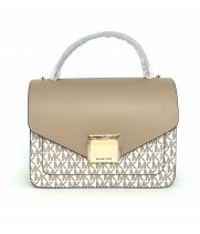Сумка Michael Kors Rose Medium Logo бежевая