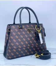 Сумка GUESS Cordelia Logo Luxury Satchel Brown Multi