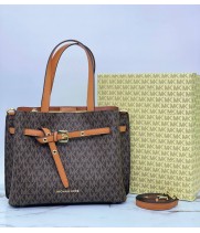 Сумка Michael Kors Emilia Acorn Medium коричневая