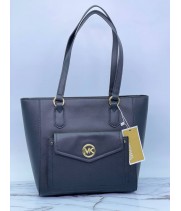 Сумка Michael Kors Jet Set Medium Logo Pocket Tote Bag черная