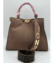Сумка Fendi Peekaboo X Lite коричневая