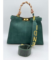Сумка Fendi Peekaboo X Lite темно-зеленая