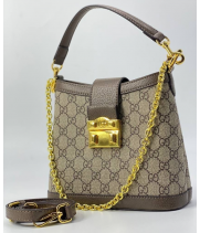 Сумка Gucci коричневая с принтом