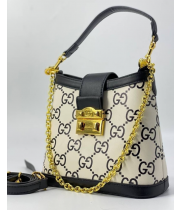 Сумка Gucci бежевая с черным