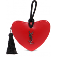 Сумка Saint Laurent Monogram Heart красная с черным