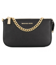 Кошелёк Michael Kors Jet Set черный на цепочке
