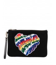 Клатч MICHAEL KORS с нашивкой черный