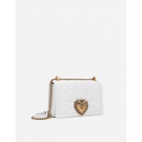 Dolce Gabbana сумка женская среднего размера Devotion из матовой кожи наппа белая