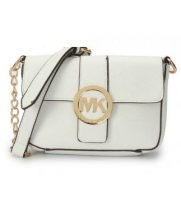 Сумка MICHAEL KORS с логотипом белая через плечо