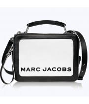 Женская Marc Jacobs сумка Mini Box черно-белая 