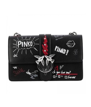 Сумка Pinko Graffiti Maxi черная