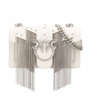 Сумка Pinko Love с бахромой белая