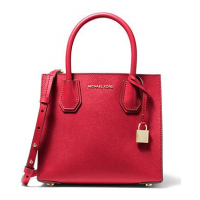 Женская сумка MICHAEL KORS MERCER SMALL красная с замочком 